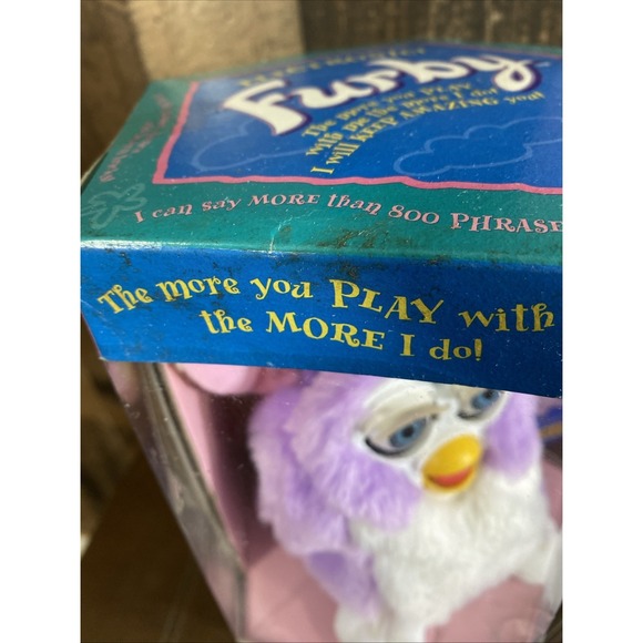 Furby Tiger Electric Special Limited Edition Pastel Purple Yellow Blue Eyes Vtg - Picture 7 of 16